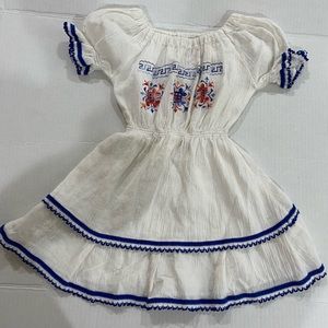 Gira toddler girl Spanish dress with embroidery size 2